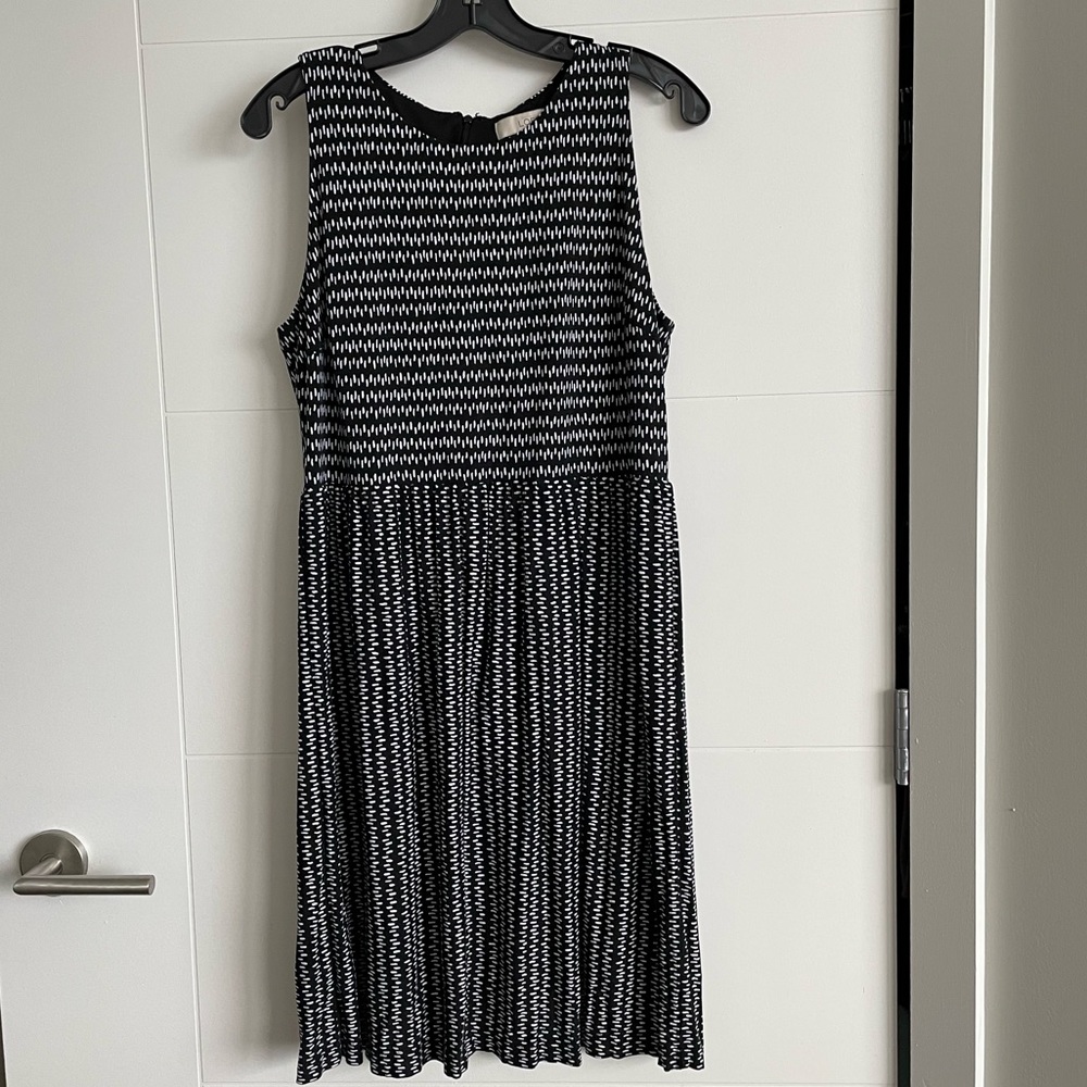 LOFT black & white patterned dress